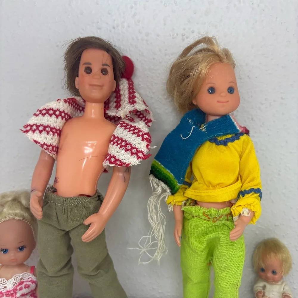 SUNSHINE FAMILY LITTLE SWEETS Baby Boy Dolls with Clothes 1973 Mattel lot - Picture 2 of 9